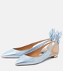 Bow-detail leather ballet flats