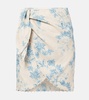 Agustina printed linen beach cover-up