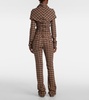 Checked wool and cotton-blend flared pants