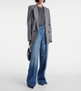 Mid-rise wide-leg jeans