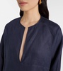 Oversized linen top