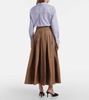 Gea pleated tafeta maxi skirt