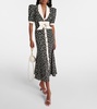 Bow-detail printed silk maxi dress