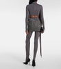Pinstripe low-rise miniskirt