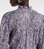 Dalida printed cotton voile midi dress