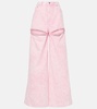 Cutout crystal-embellished wide-leg jeans