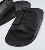 Lace-up rubber slides