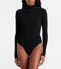 Ribbed-knit turtleneck bodysuit