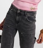 Low-rise straight jeans