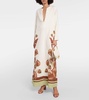 Arisaema printed maxi dress