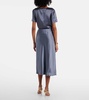 Carnet silk satin midi skirt