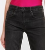 Girlfriend mid-rise cropped jeans