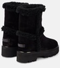 Teddi shearling-trimmed leather booties
