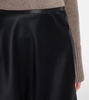 Carnet silk midi skirt