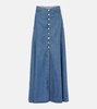 Malaga denim maxi skirt