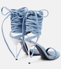 x Sergio Rossi Marquise denim sandals