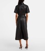 Kiera leather shirt dress