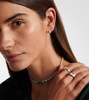 Claw 18kt white gold earrings with diamonds