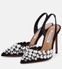 Maxi-Tequila suede slingback pumps