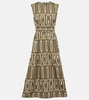 Andreis printed cotton poplin midi dress