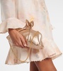 Bow Tie metallic leather clutch