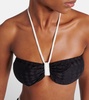High-rise jacquard bikini 
