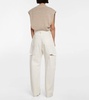 High-rise straight leg jeans