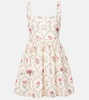 Barbara floral linen minidress