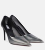 90 ombré leather mesh pumps