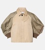 Paneled cotton-blend jacket