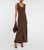 Bordeaux slip dress