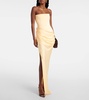 Draped crêpe satin corset dress