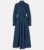 Patty pleated cotton midi dress