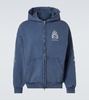 Burning Unity zip-up cotton hoodie