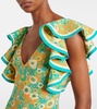Cristina ruffled printed swimsuit