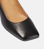 Four Stitch leather court pumps