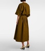 Cotton canvas shirt dress