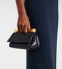 Twist Mini leather-trimmed clutch