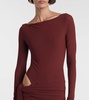 Draped crêpe jersey gown