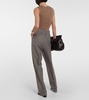 Wide-leg wool pants