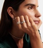 Saturn 18kt white gold ring with diamonds