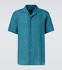 Linen bowling shirt