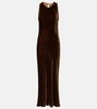 Valencia velvet maxi dress