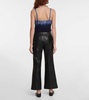 Sim tie-dye silk crop top