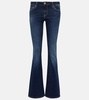 Low-rise bootcut jeans