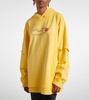 Printed cotton jersey hoodie