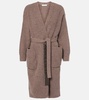 Emblema ribbed-knit wool-blend cardigan