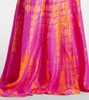 Tie-dye silk wrap skirt