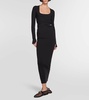Jersey midi dress