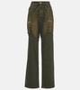 Embellished buckle boyfriend jeans